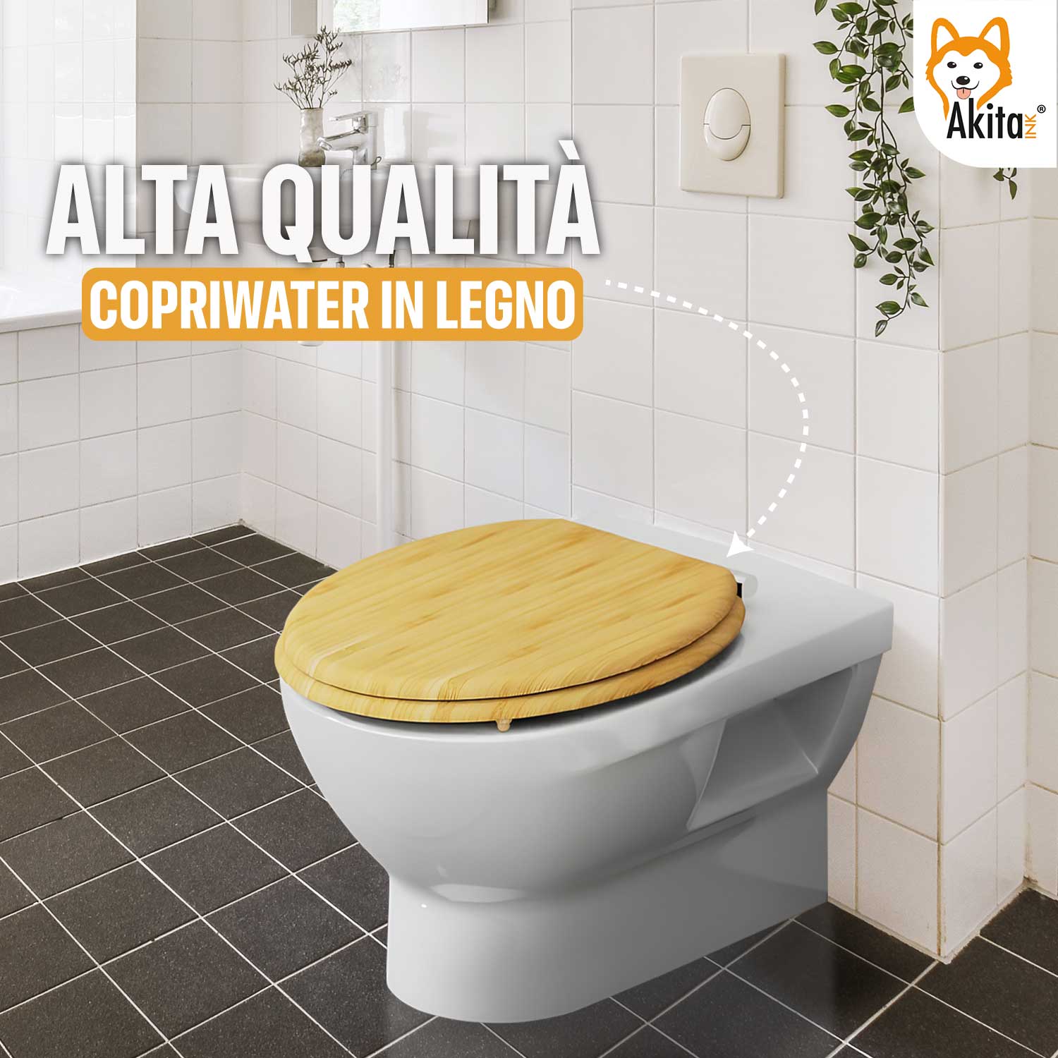 Sedile wc universale Copriwater in legno per bagno Coprivaso LEGNO foto 3