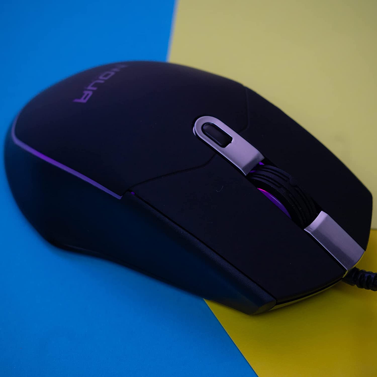 Mouse usb gaming Noua neon illuminazione led a 4 colori  foto 5