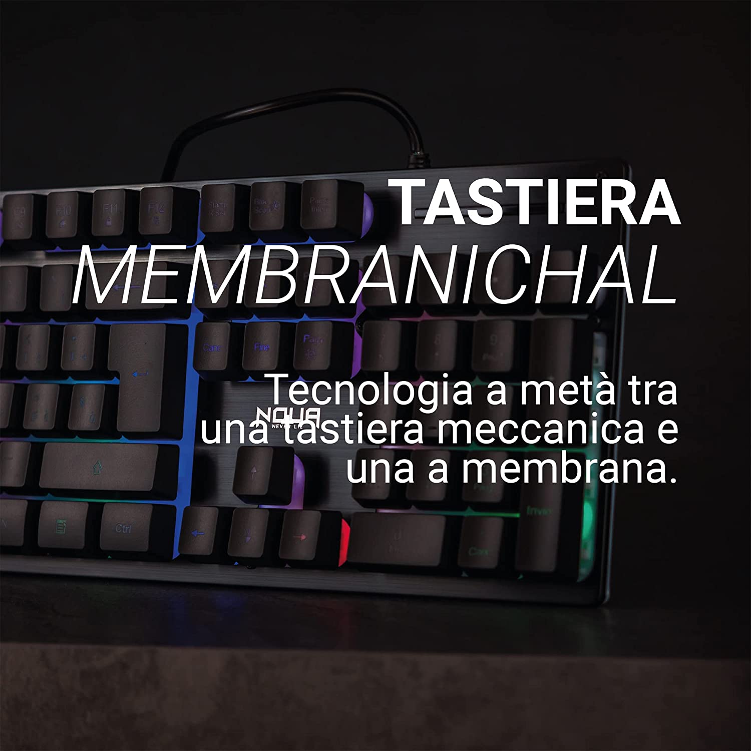 Tastiera gaming Noua  shield membranical RGB foto 3