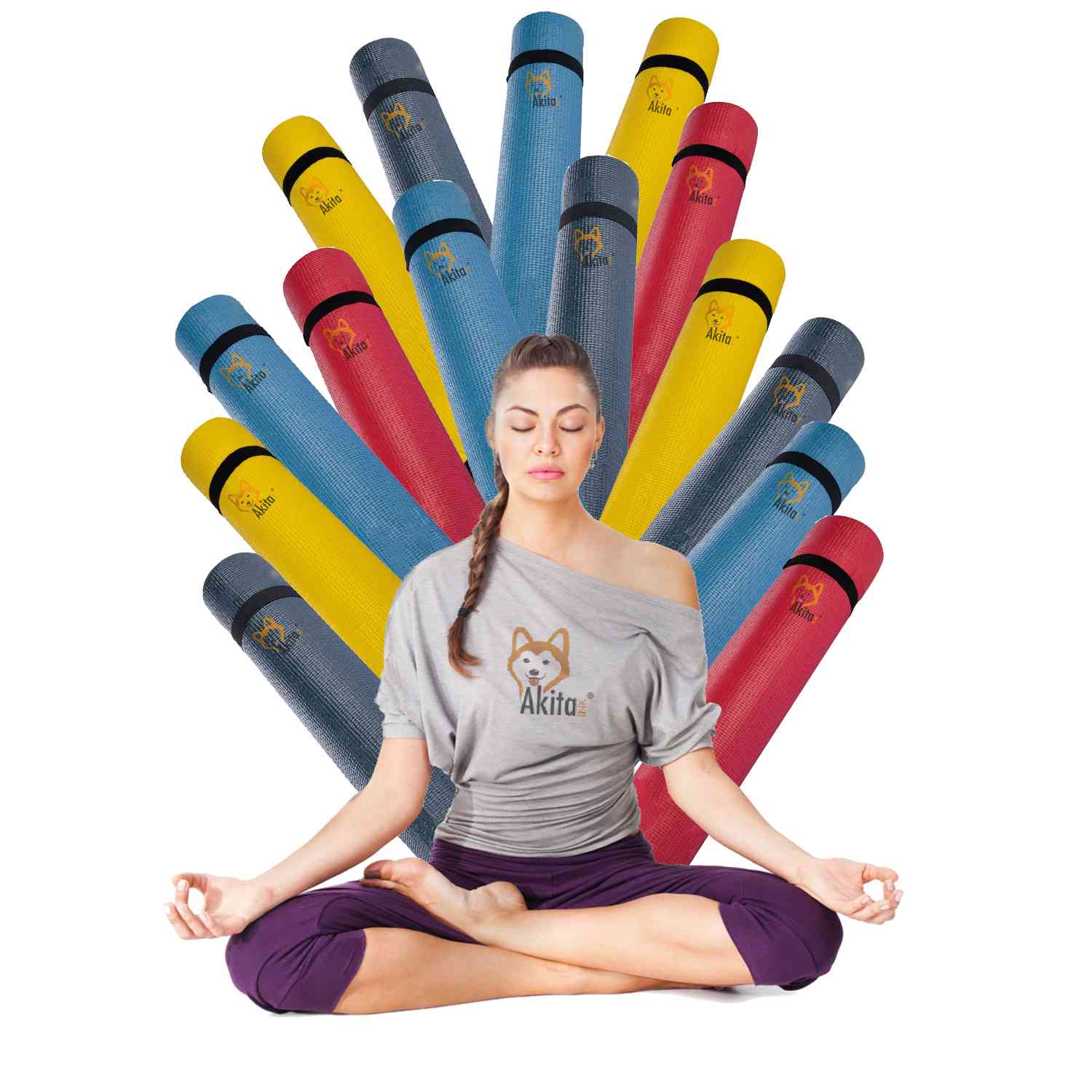 Tappetino Yoga Antiscivolo - Materassino 175x60 cm, Alta Densita per Allenamento foto 2