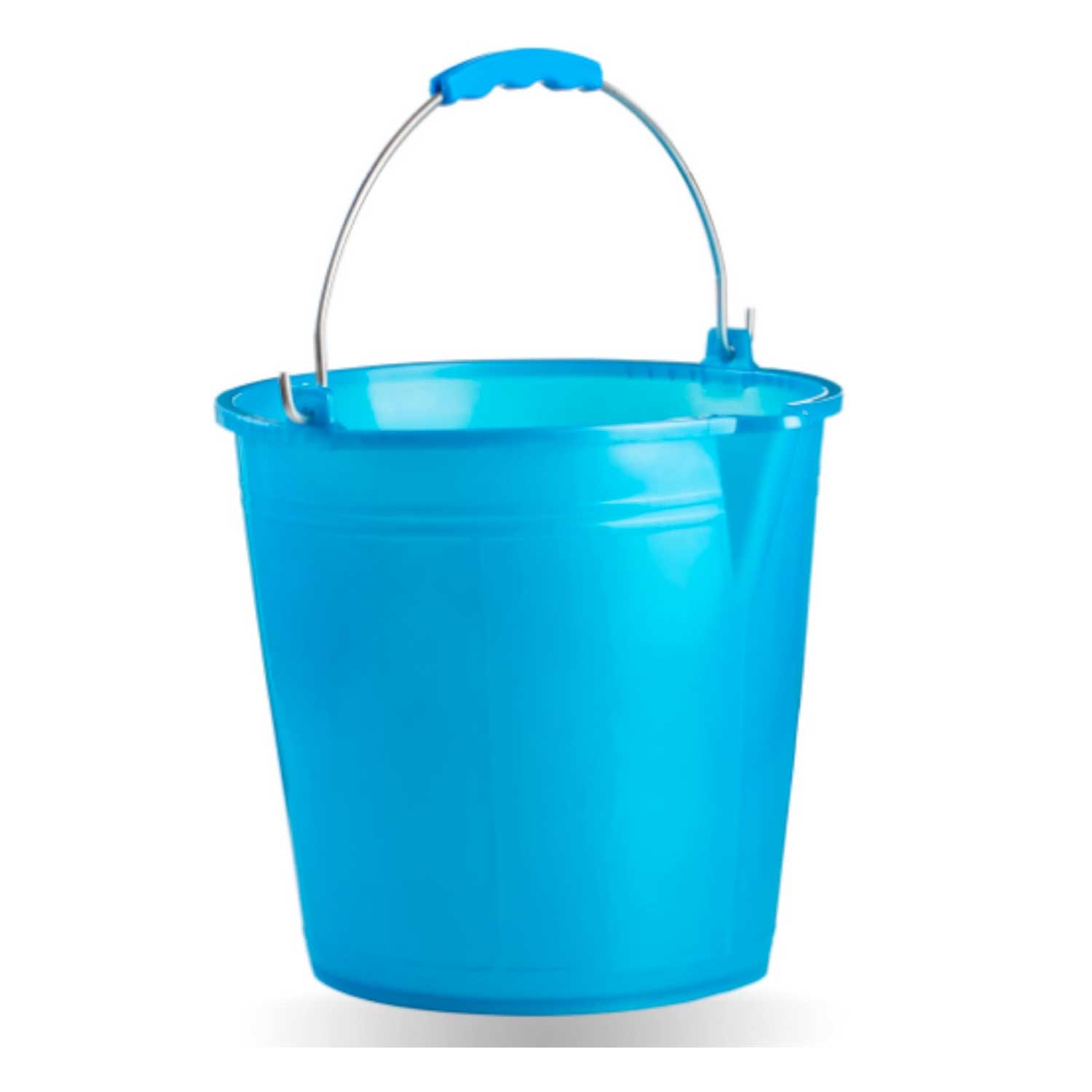 Ecoplast secchio 7 litri con manico ergonomico e becco, azzurro diametro 24