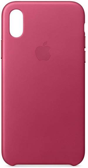 Apple iPhone X Leather Case - Pink Fuchsia foto 2