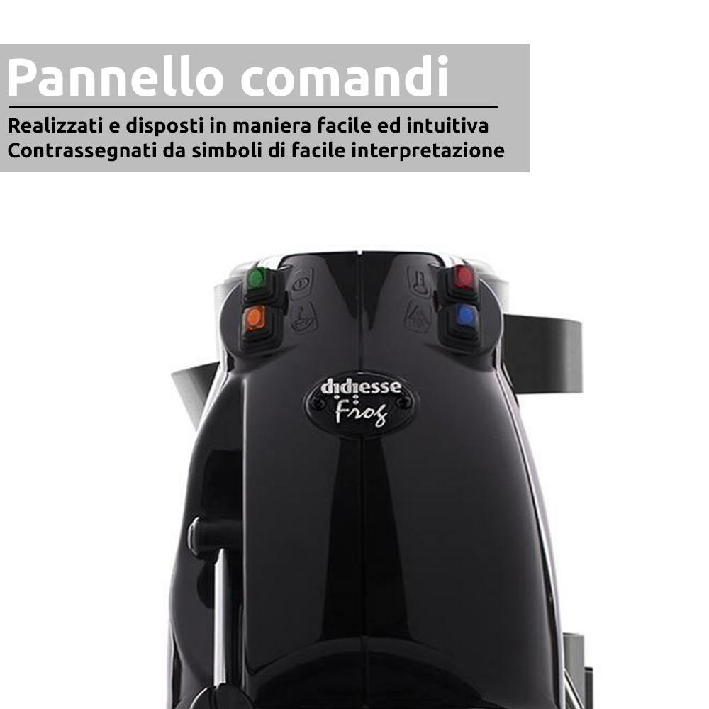 Frog revolution macchina da caffe' a cialde nero 650W con 60 cialde in  omaggio