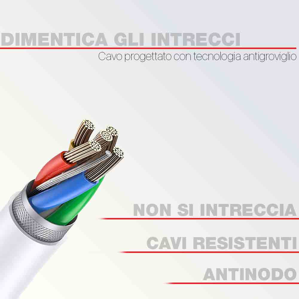 2 Auricolari Bianco/Nero In-Ear con microfono isolamento del rumore antigroviglio 3,5mm foto 5