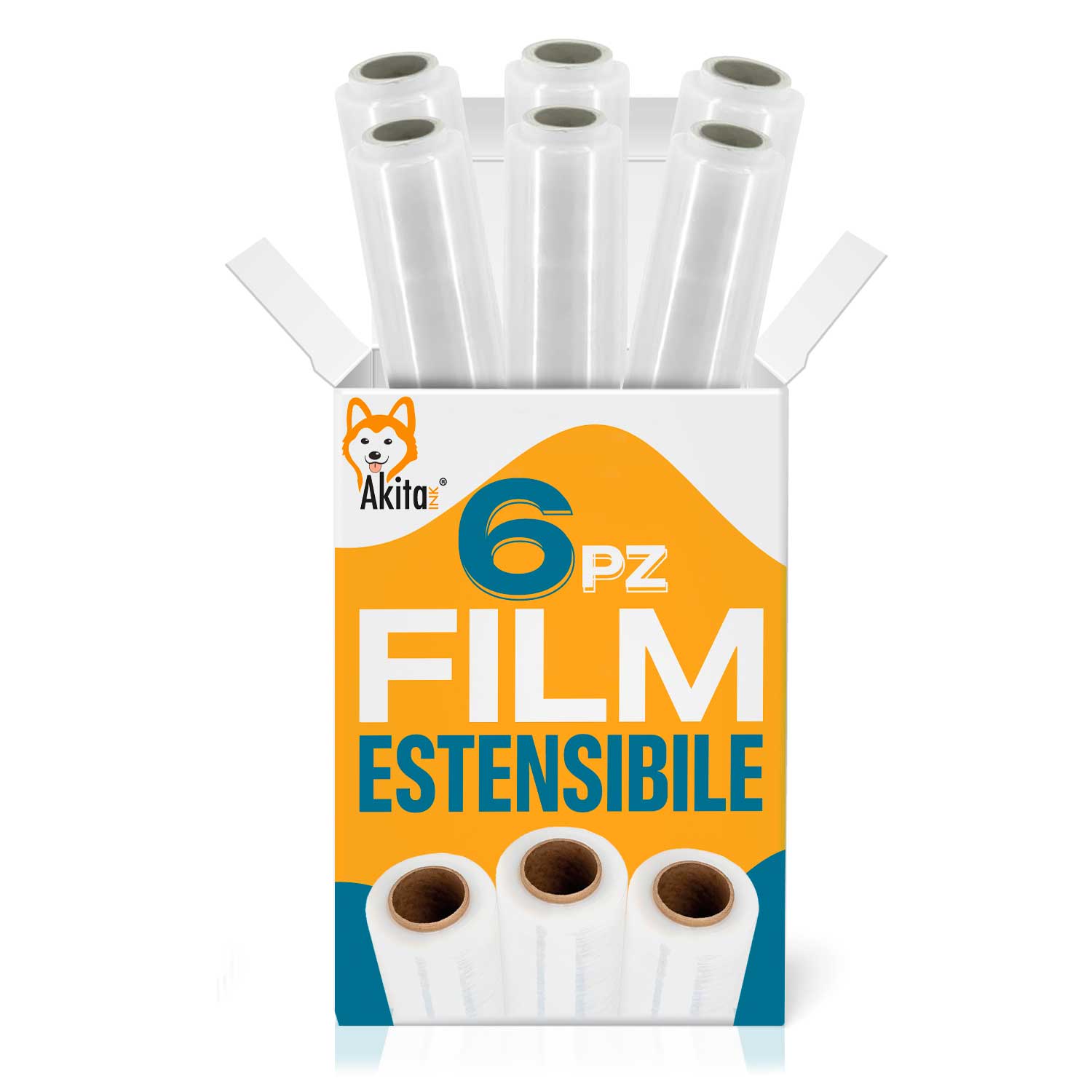 6 PZ Film Estensibile Trasparente Multiuso per Spedizioni e Traslochi 2,4 KG foto 2