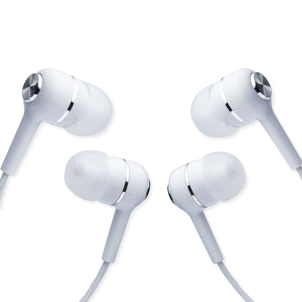 2 Auricolari Bianco In-Ear con microfono isolamento del rumore antigroviglio 3,5mm foto 2