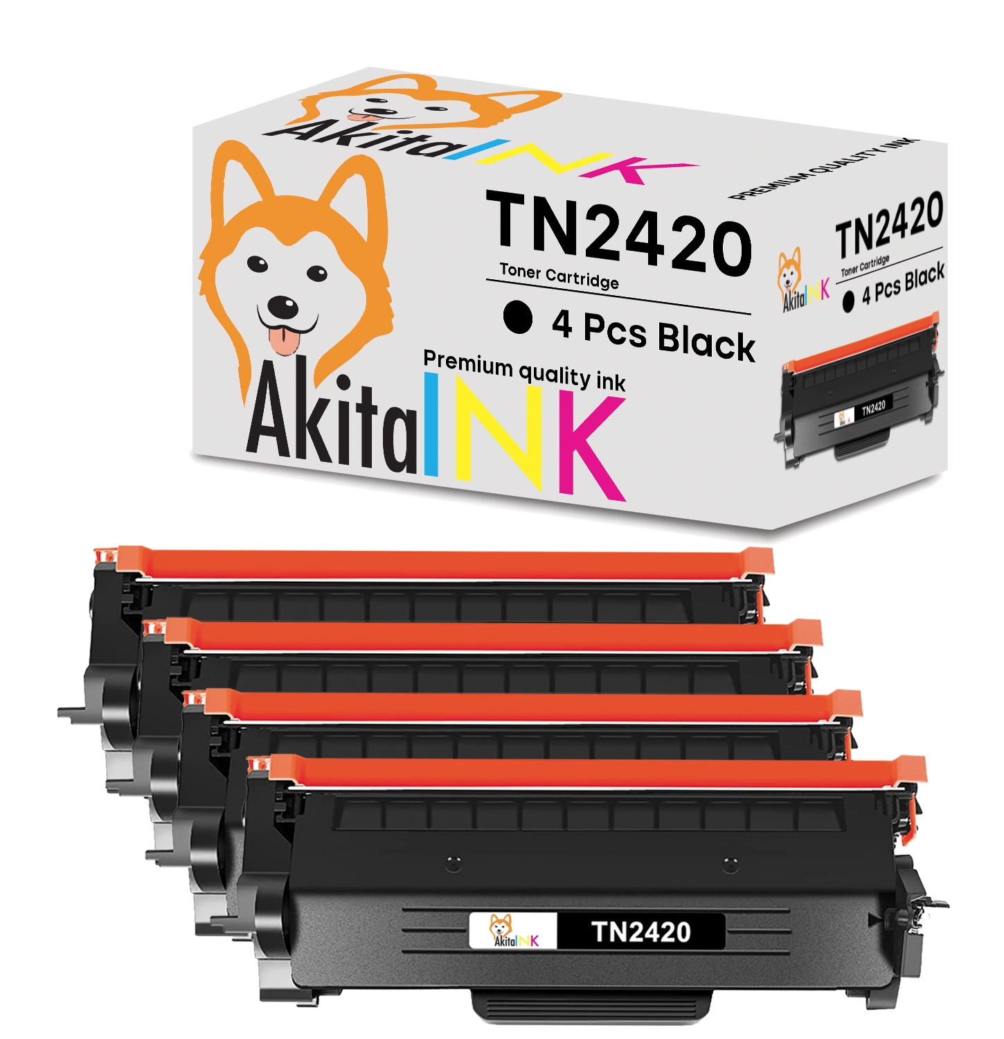 4 Pz Cartuccia toner compatibile con brother TN2420 qualita' premium 3000  stampe - Nonsoloinformatica
