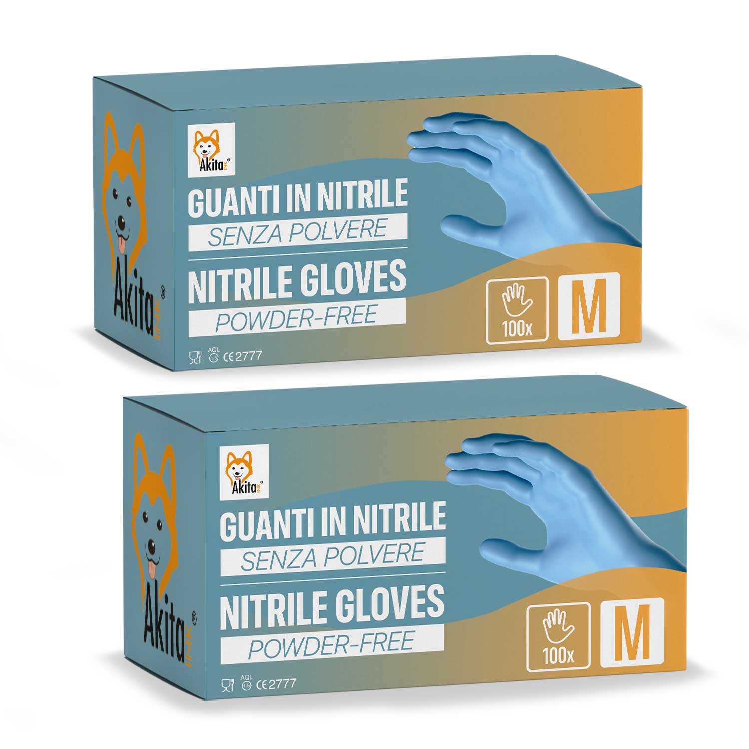 Guanti in nitrile senza polvere per ambiti medici e alimentari 200 blu tg, m.