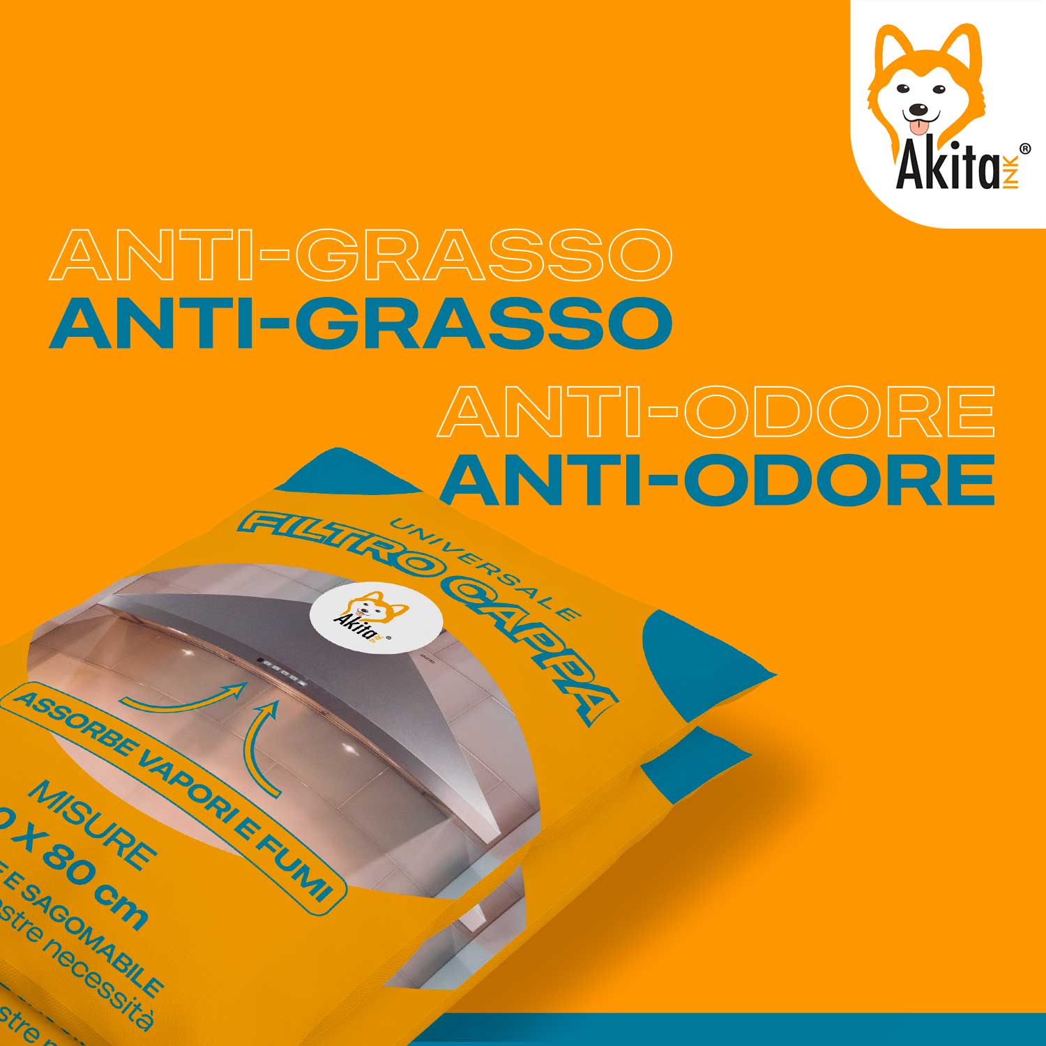 Filtro Cappa cucina Universale Akitaink 40x80 cm - Elimina Odori e Grassi 2 PZ foto 4