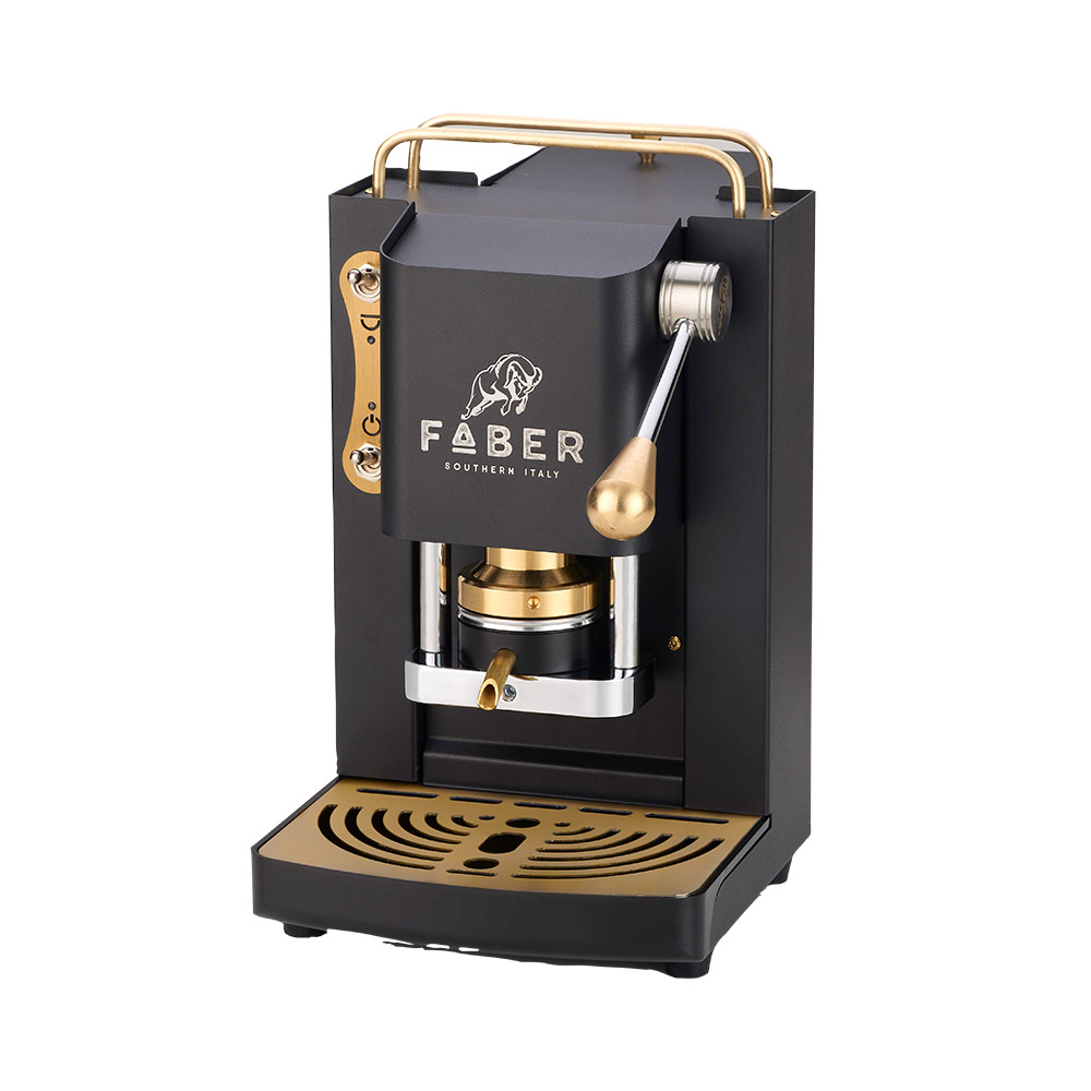 Faber Pro Mini Deluxe Macchina da Caffe' a Cialde 44mm modello Mat Black  Ottone - Nonsoloinformatica