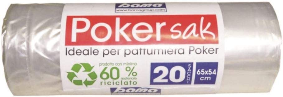 Bama Poker Sak, Sacchetti Pattumiera, 65x54 cm, Pacco da 20 foto 2