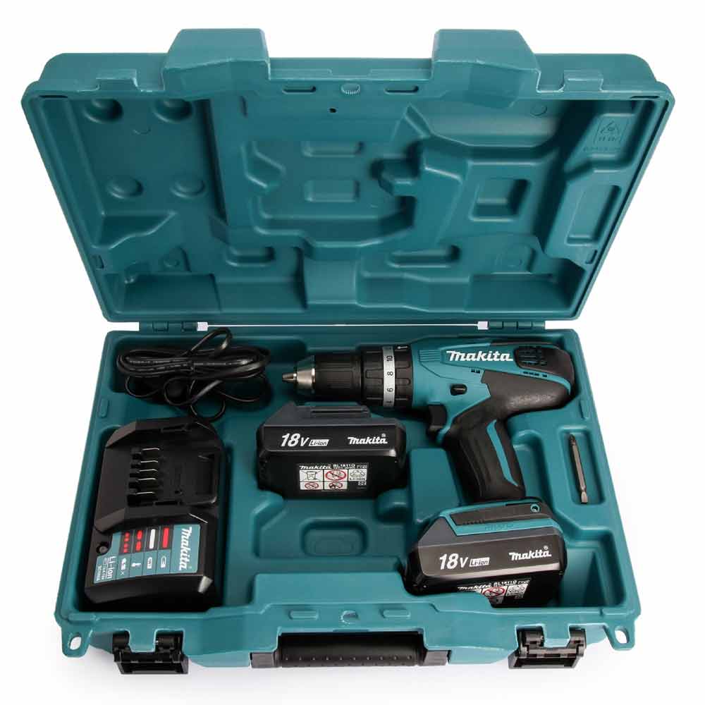 Trapano Makita HP457DWE avvitatore a percussione 2 batterie incluse Li-ion 18v foto 4