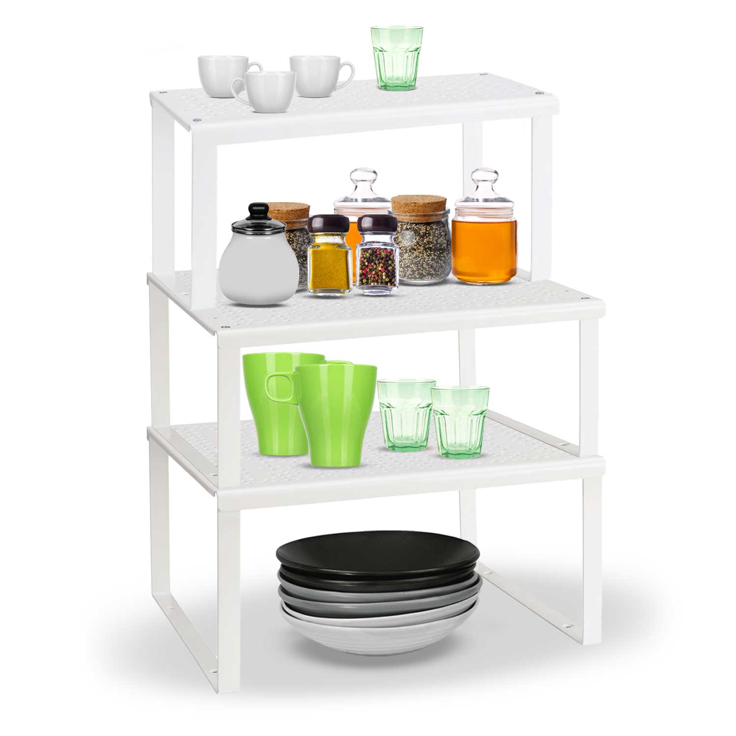 Akitaink scaffale portaspezie, set organizzatori da cucina scaffali kit 3 pz