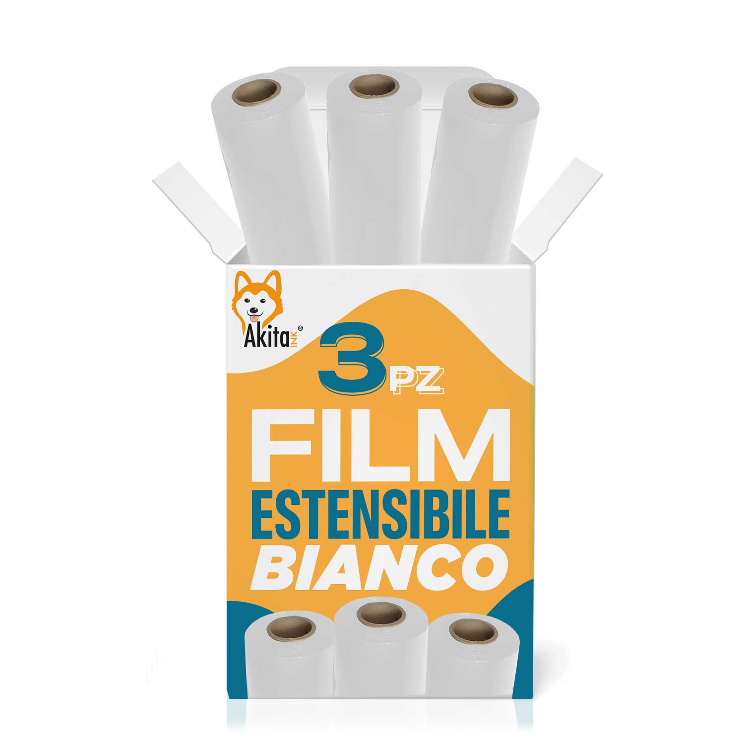 3 PZ Film Estensibile Multiuso per Spedizioni e Traslochi 3 KG  | BIANCO foto 2