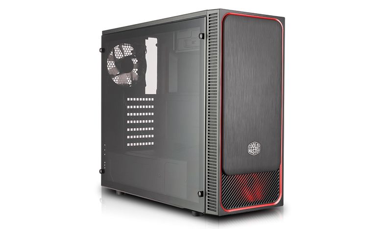 CASE MID-TOWER NO PSU MASTERBOX E500L 2USB3 BLACK RED WINDOW PANEL foto 2