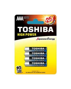 Toshiba Batterie Mini Stilo LR03GCP BP-4 AAA Alcaline 4pz foto 2