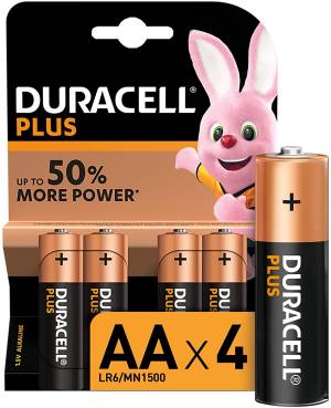 Duracell Plus Batterie Stilo LR6 MN1500 AA Alcaline 4pz foto 2
