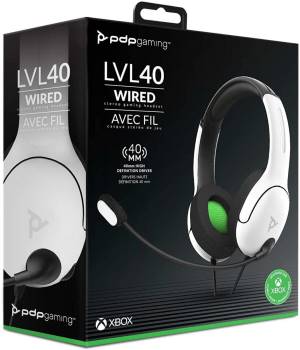 XBOX Serie X PDP LVL40 Wired Gaming Headset White foto 2