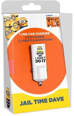 Tribe Caricabatterie da Auto USB Fast Charge 2.4A Minions J.T. Dave foto 2