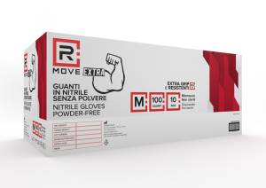 10Conf. da 100pz Tg.M 8.5gr da Lavoro - RMove Guanti Nitrile Nero Senza  Polvere Full Grip - Nonsoloinformatica