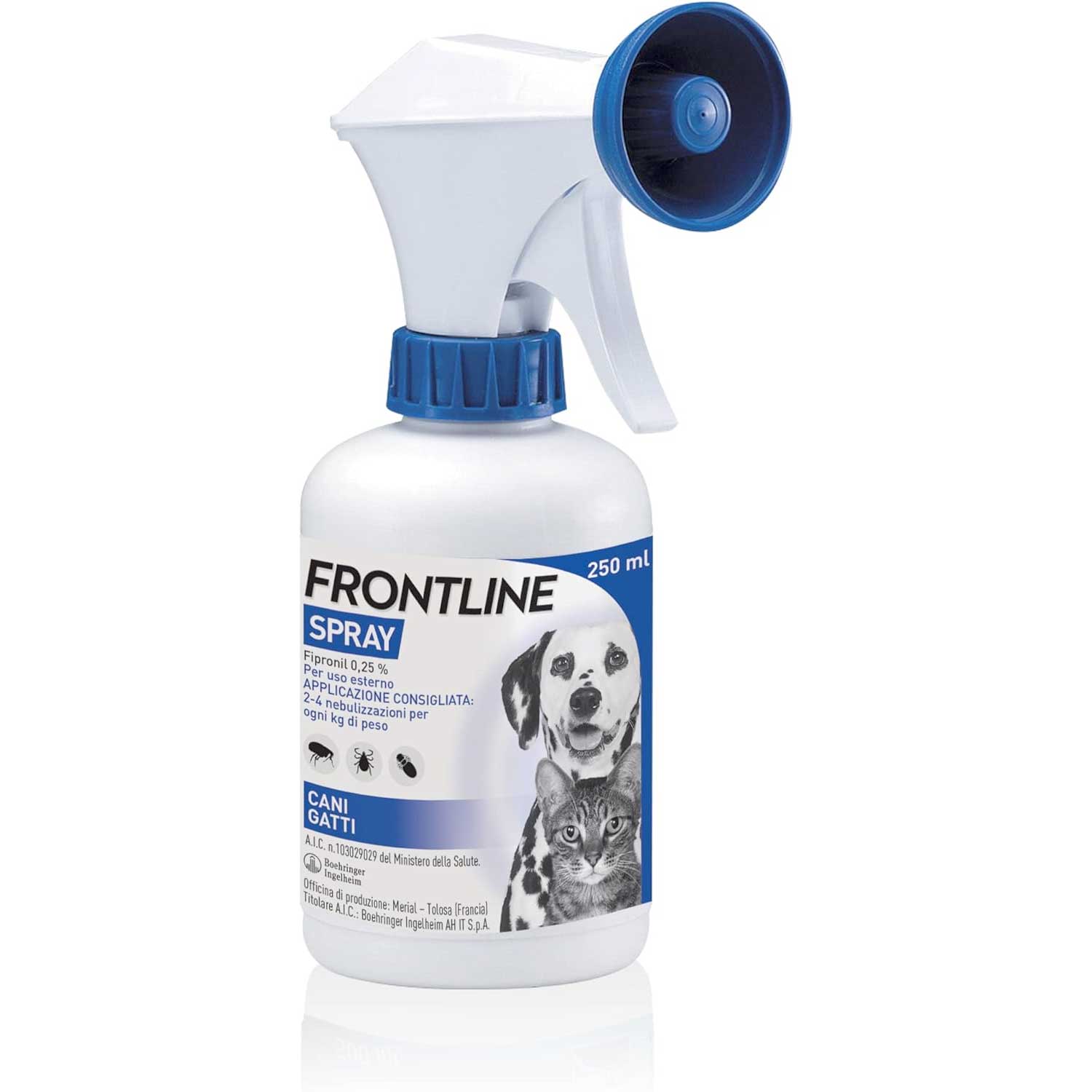  FRONTLINE Spray 250 ml, Antiparassitario per Cani e Gatti e Cuccioli foto 2